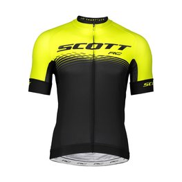 SCOTT Cyklistický dres s krátkým rukávem - RC PRO 2019 - černá/žlutá