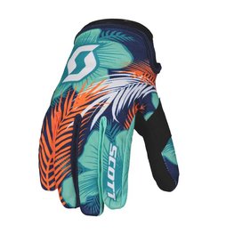 SCOTT Cyklistické rukavice dlouhoprsté - 250 SWAP - oranžová/světle modrá