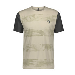 SCOTT Cyklistický dres s krátkým rukávem - TRAIL FLOW - béžová