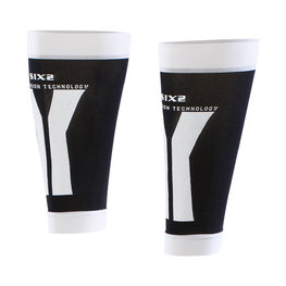 SIX2 Cyklistické návleky po kolena - CALF - černá/bílá