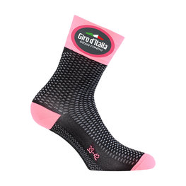 SIX2 Cyklistické ponožky klasické - SHORT GF - černá/růžová