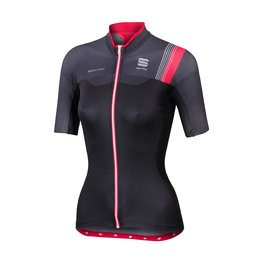 SPORTFUL Cyklistický dres s krátkým rukávem - BODYFIT PRO LADY - černá/červená