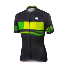 SPORTFUL Cyklistický dres s krátkým rukávem - STRIPE - černá/žlutá