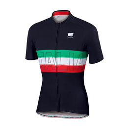 SPORTFUL Cyklistický dres s krátkým rukávem - ITALIA - černá