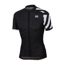 SPORTFUL Cyklistický dres s krátkým rukávem - PRISM - bílá/černá