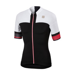 SPORTFUL Cyklistický dres s krátkým rukávem - STRIKE - bílá/černá