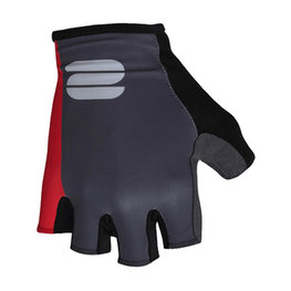 SPORTFUL Cyklistické rukavice krátkoprsté - BODYFIT PRO - červená/šedá