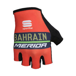SPORTFUL Cyklistické rukavice krátkoprsté - BAHRAIN MERIDA 2018 - červená/černá/modrá