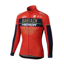 SPORTFUL Cyklistický dres s dlouhým rukávem zimní - B MERIDA 2018 WINTER - modrá/červená