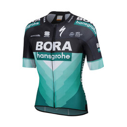 SPORTFUL Cyklistický dres s krátkým rukávem - BORA HANSGROHE 2019  - zelená/černá