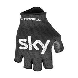 CASTELLI Cyklistické rukavice krátkoprsté - TEAM SKY 2019 - modrá/černá