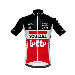 Cyklistický dres s krátkým rukávem - LOTTO SOUDAL 2020 - bílá/červená/černá