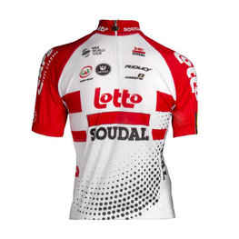 Cyklistický dres s krátkým rukávem - LOTTO SOUDAL 19 KIDS - bílá/červená